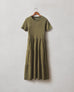 Women's Premium Slub Tiered Dress - Washed Olive